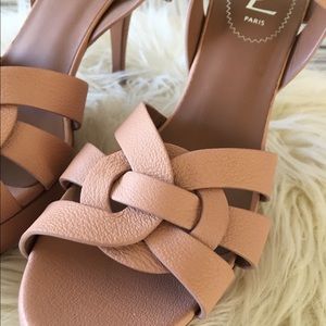 YSL Mid-Heel Tribute Sandals - 37.5